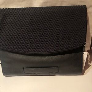 NWT Classy Armani Collezioni Black Leather Attaché / Laptop Case/ Briefcase 💼